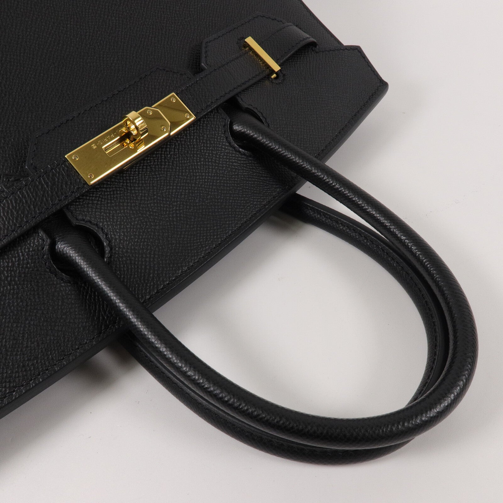 HERMES Epsom皮革Birkin 30手挽袋Noir