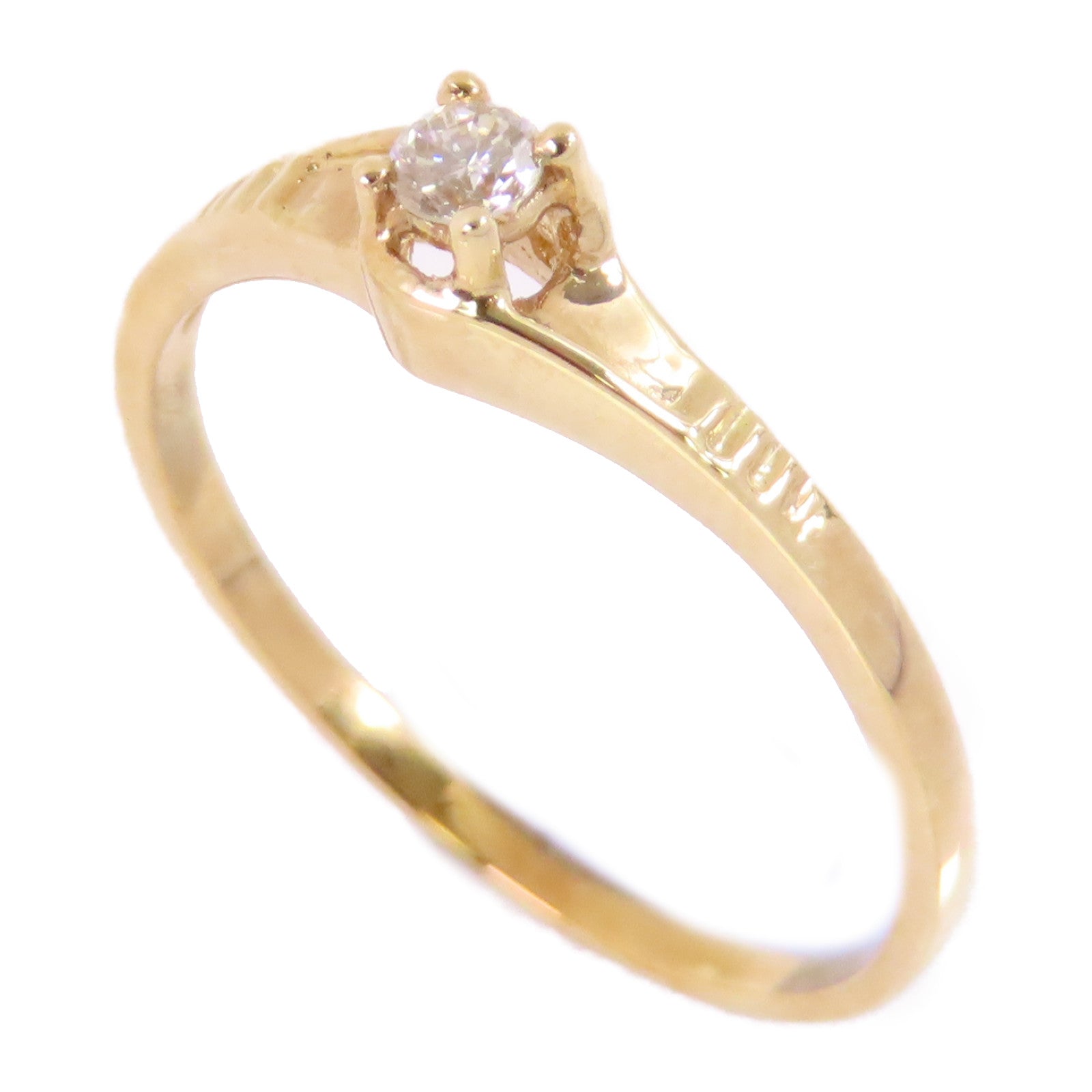 JEWELRY 18K黃金/鑽石Diamond Ring戒指US#7.5