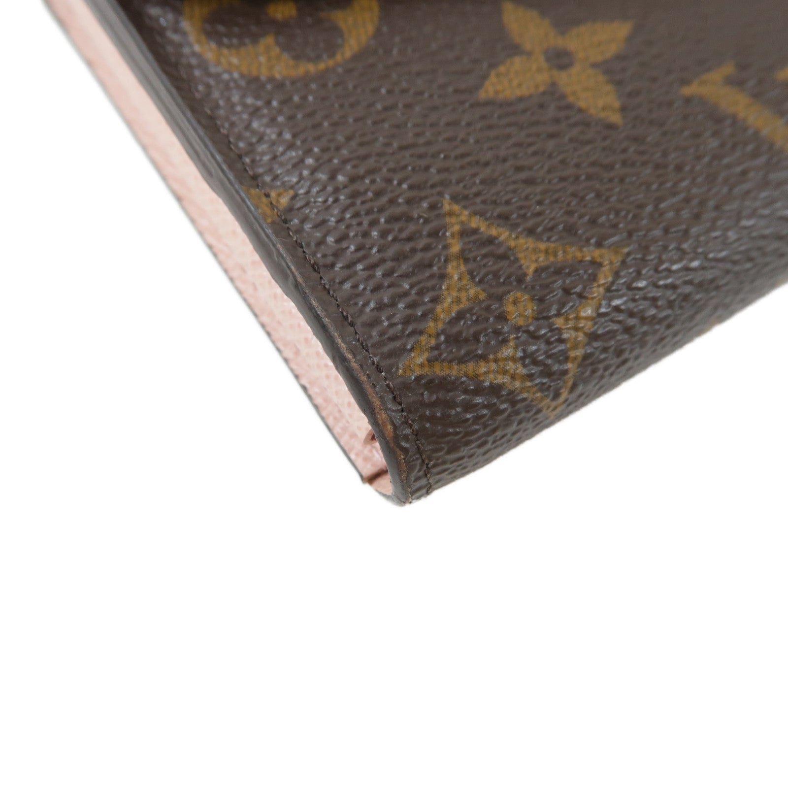 LOUIS VUITTON Monogram Sarah Long Wallet金扣長錢包啡色/粉紅色