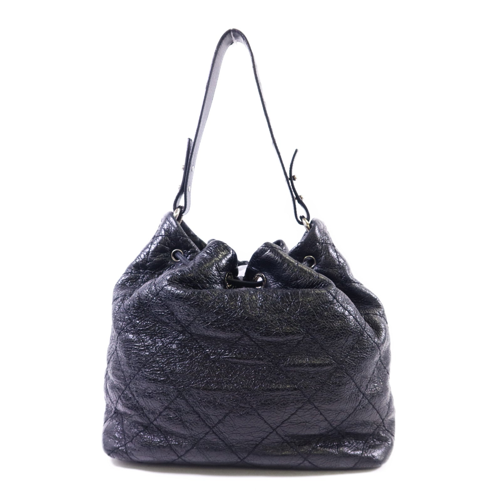 CHANEL 牛皮皮革Tote Bag銀扣手挽袋