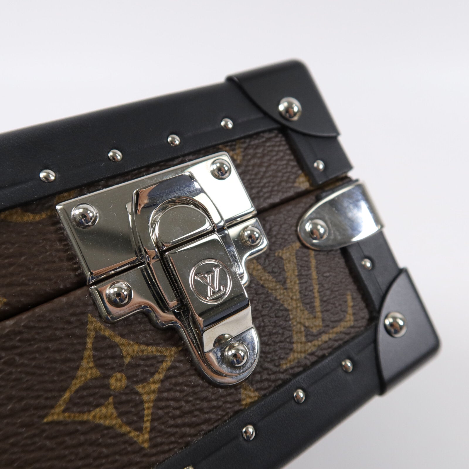LOUIS VUITTON Monogram Macassar Clutch Box肩背袋