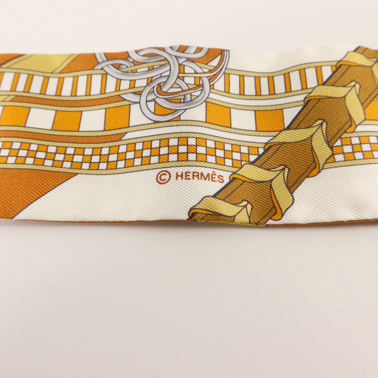 HERMES 絲質Twilly絲巾