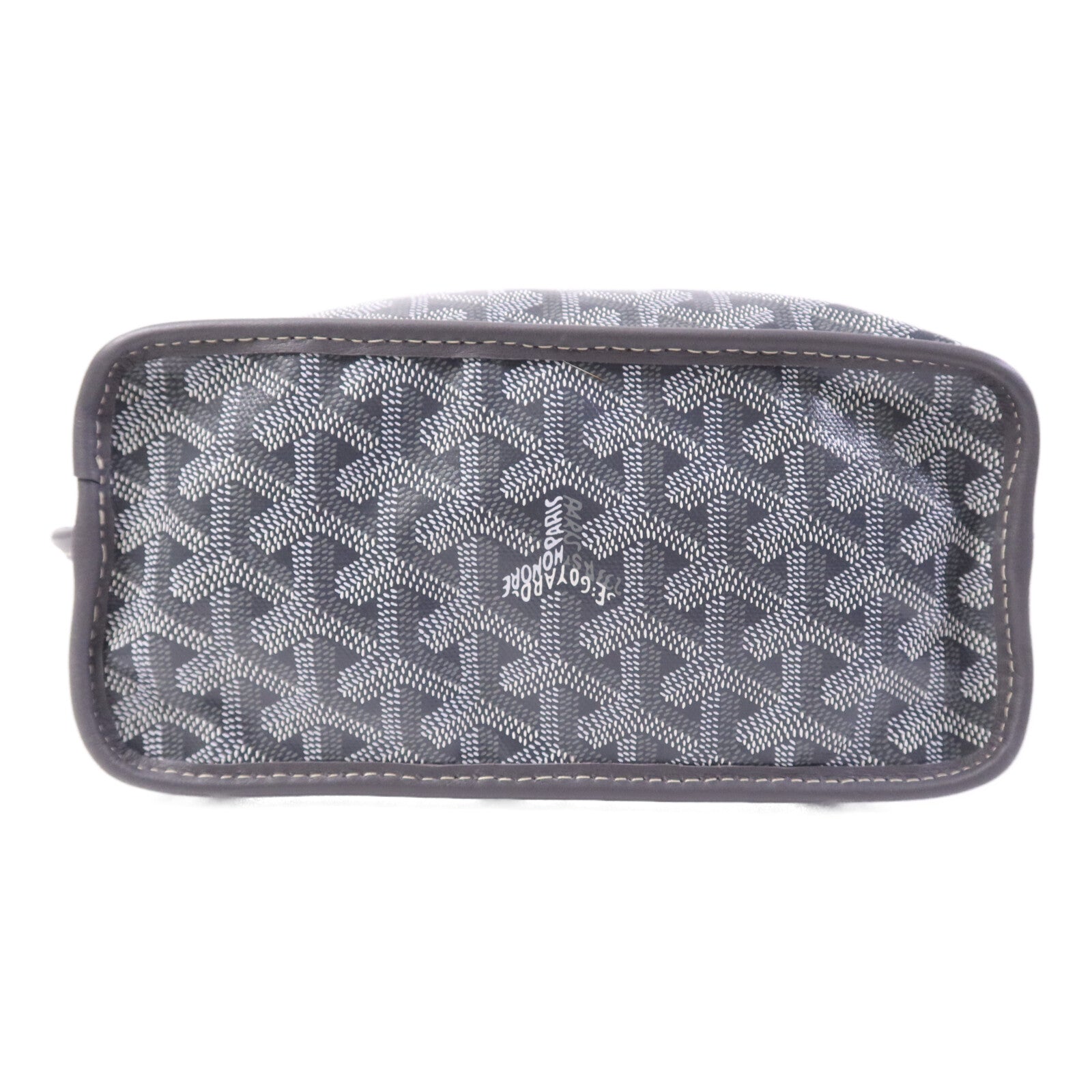 GOYARD 塗層帆布Anjon Mini銀扣手挽袋