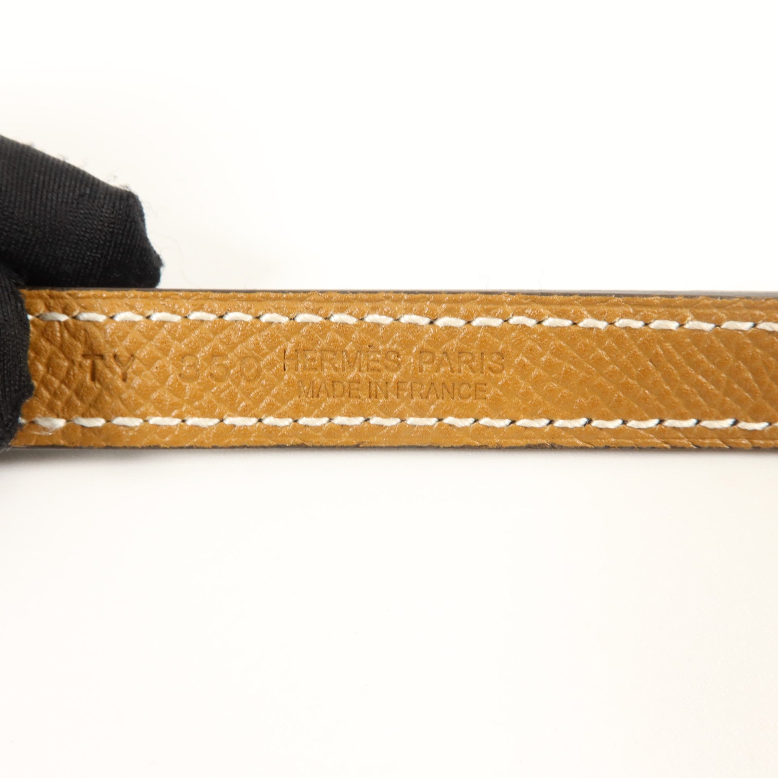HERMES Epsom皮革/Swift皮革Mini 5382 Splas'H Buckle Reversible Belt皮帶Noir/Gold