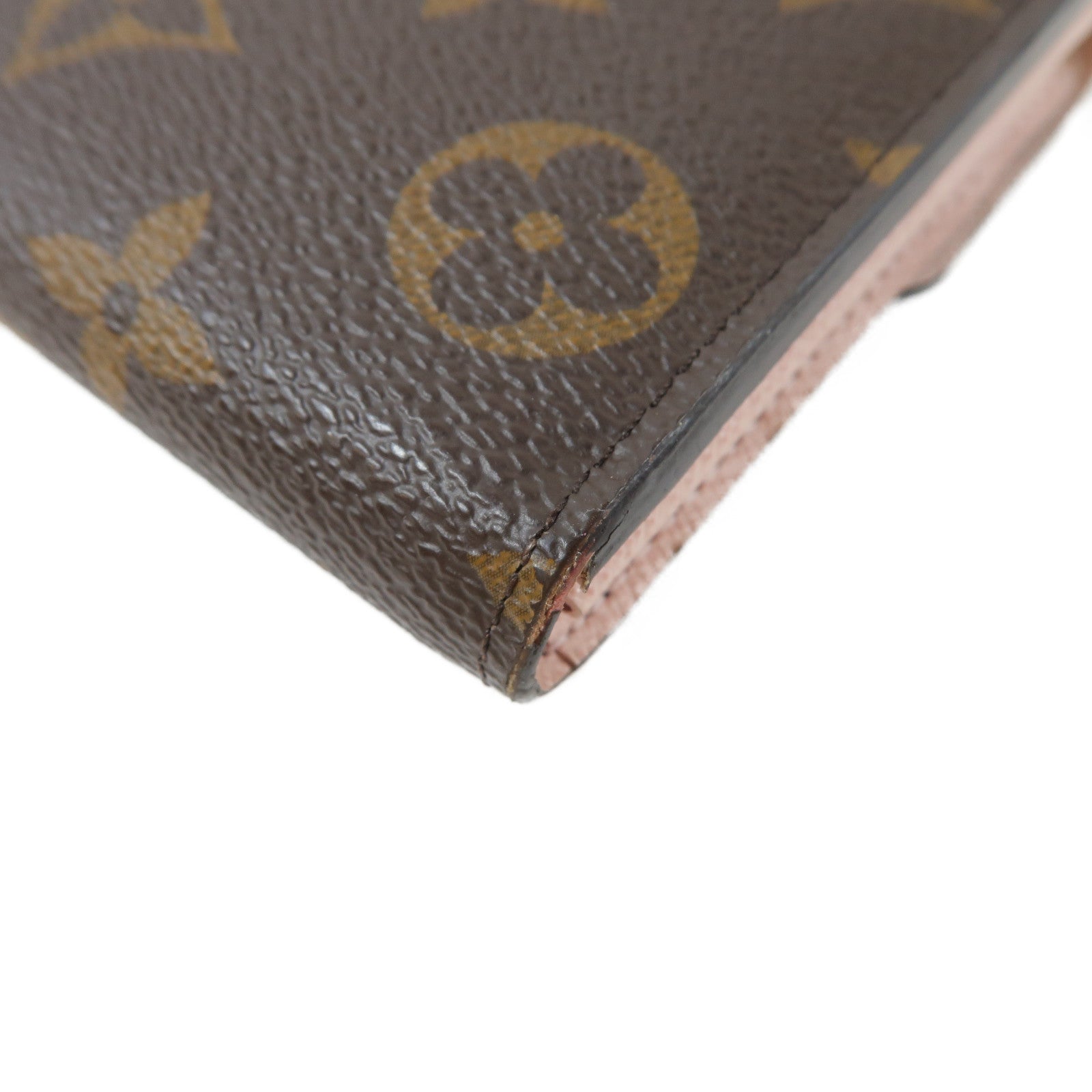 LOUIS VUITTON Monogram Sarah Long Wallet金扣長錢包啡色/粉紅色