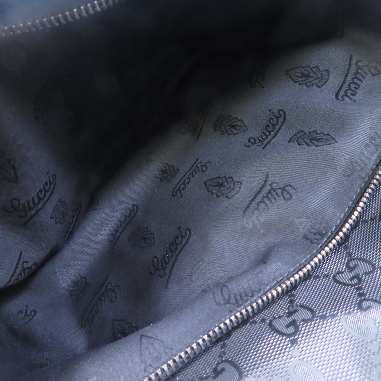 GUCCI 塗層帆布Backpack銀扣背包