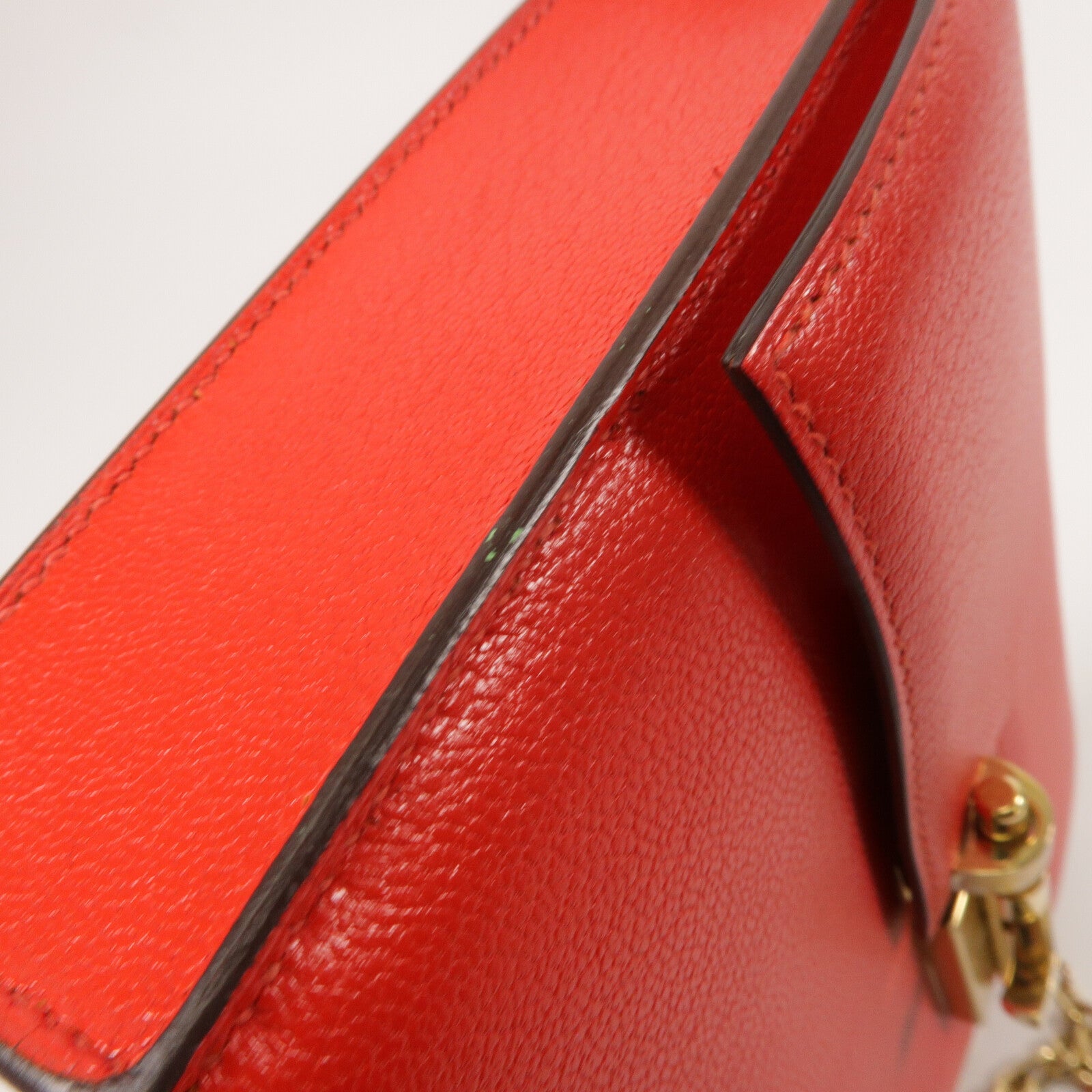 HERMES Chevre皮革Mini Verrou鏈帶肩背袋Rough de Coeur