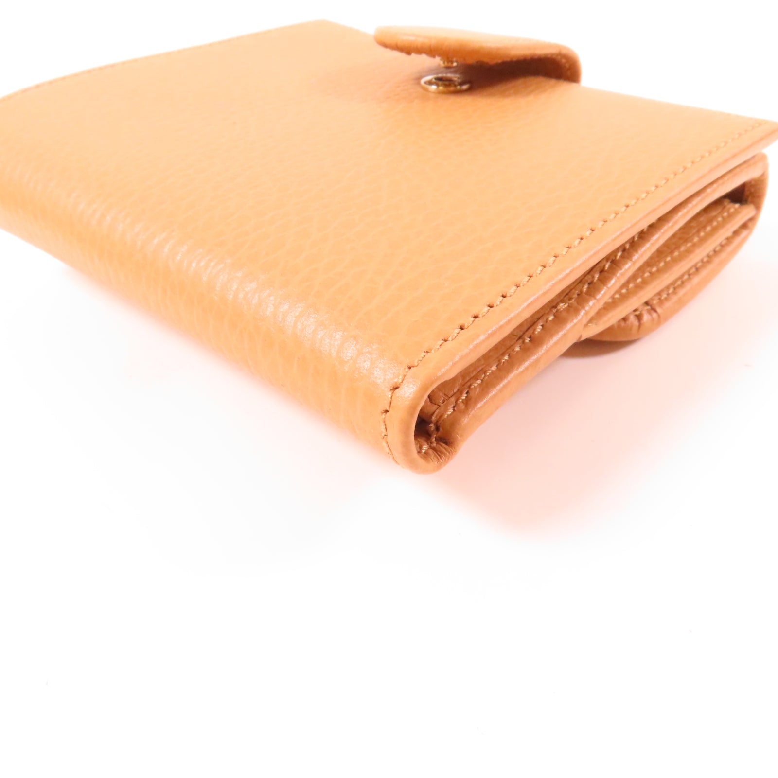 GUCCI 牛皮皮革Wallet金扣錢包啡色
