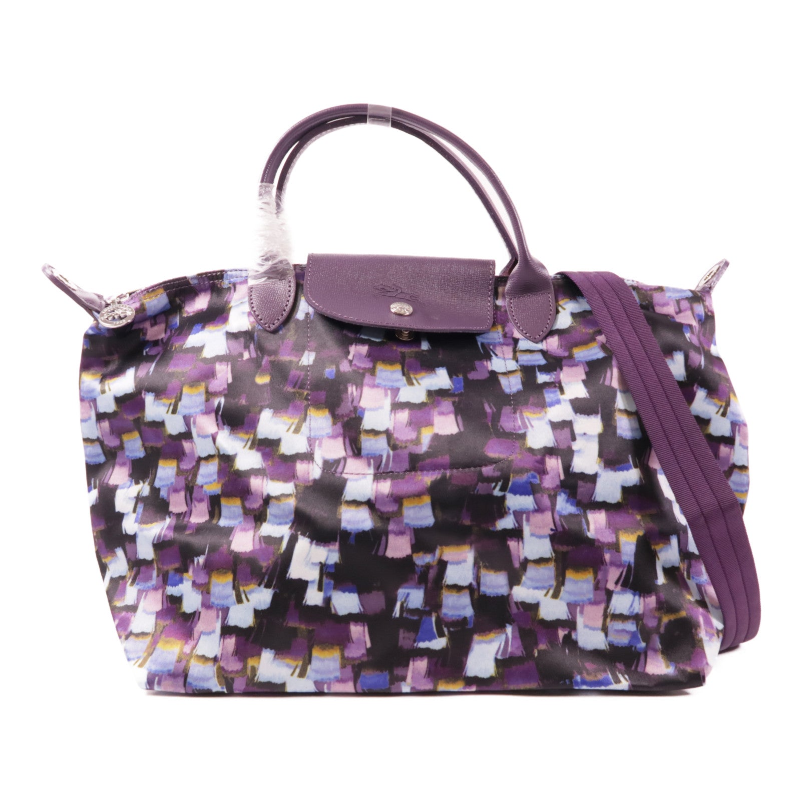 Longchamp 尼龍Tote Bag銀扣手挽肩背兩用袋