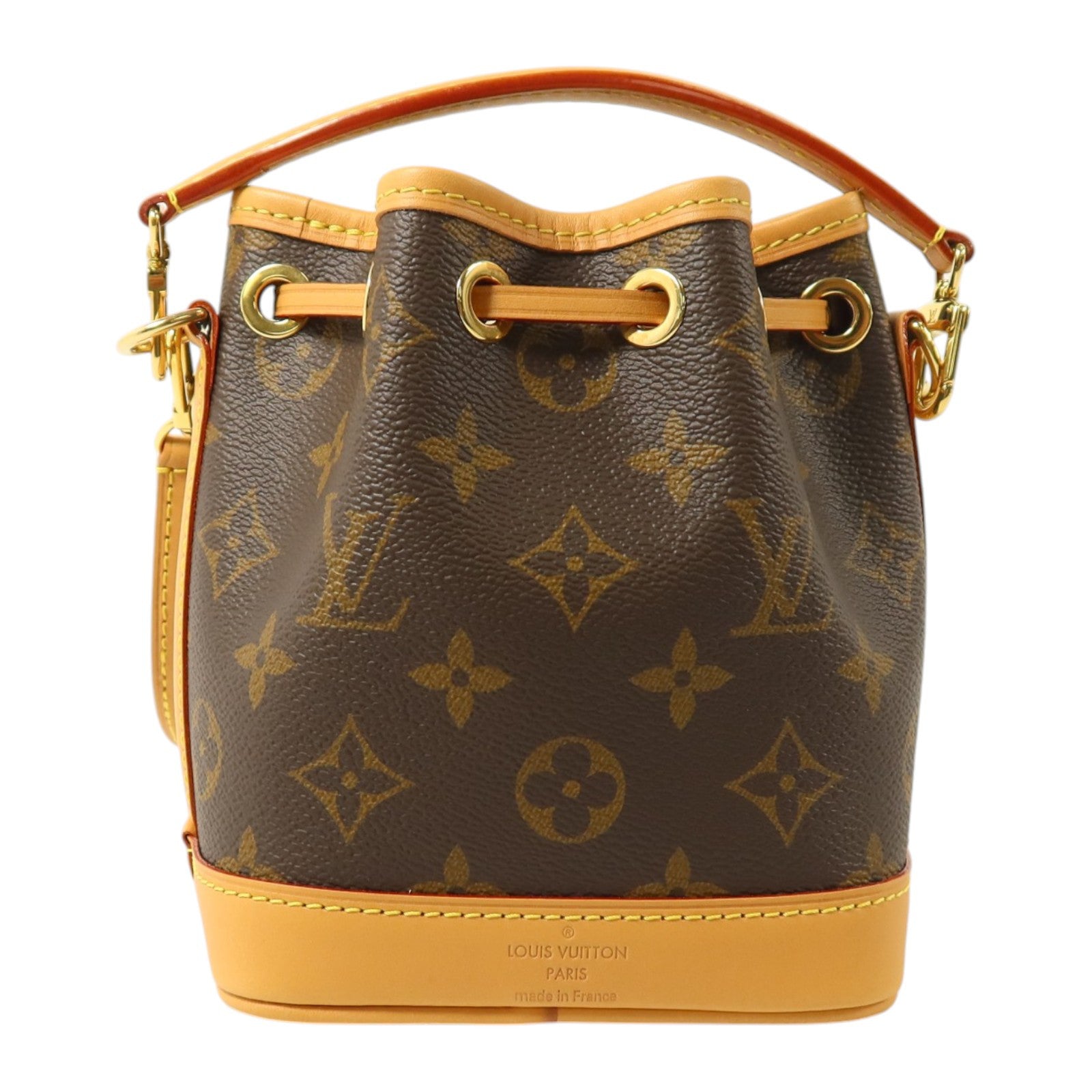 LOUIS VUITTON Monogram Nano Noe金扣手挽肩背兩用袋