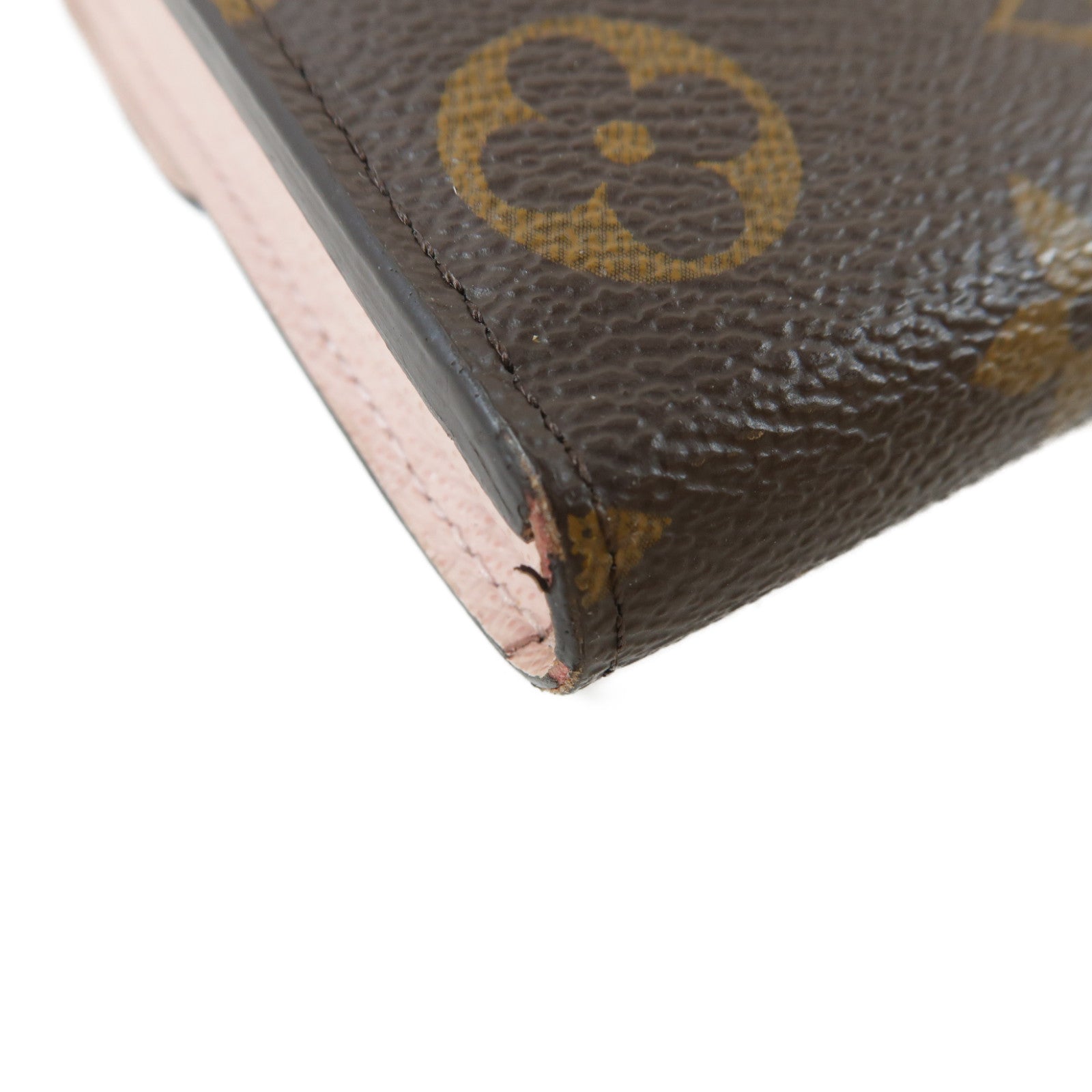 LOUIS VUITTON Monogram Sarah Long Wallet金扣長錢包啡色/粉紅色