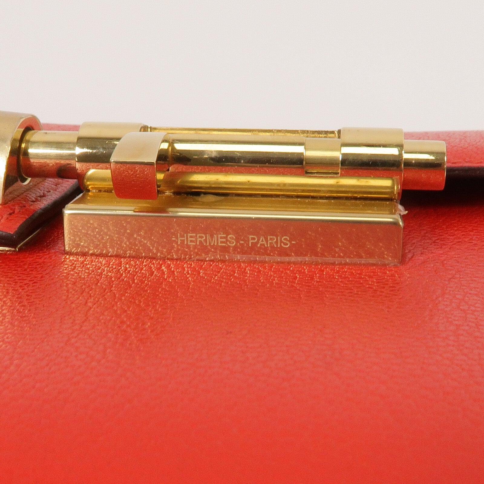 HERMES Chevre皮革Mini Verrou鏈帶肩背袋Rough de Coeur