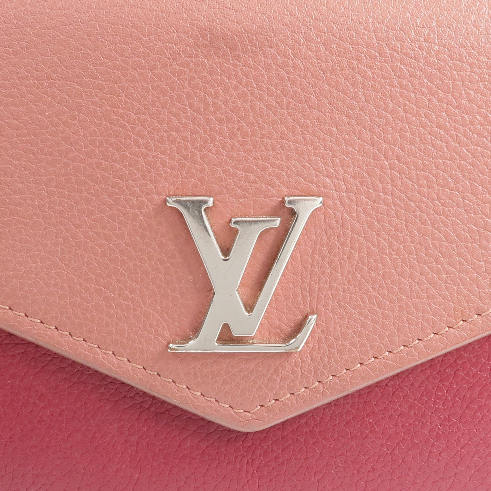 LOUIS VUITTON 牛皮皮革Portefeuille Mylockme銀扣長錢包