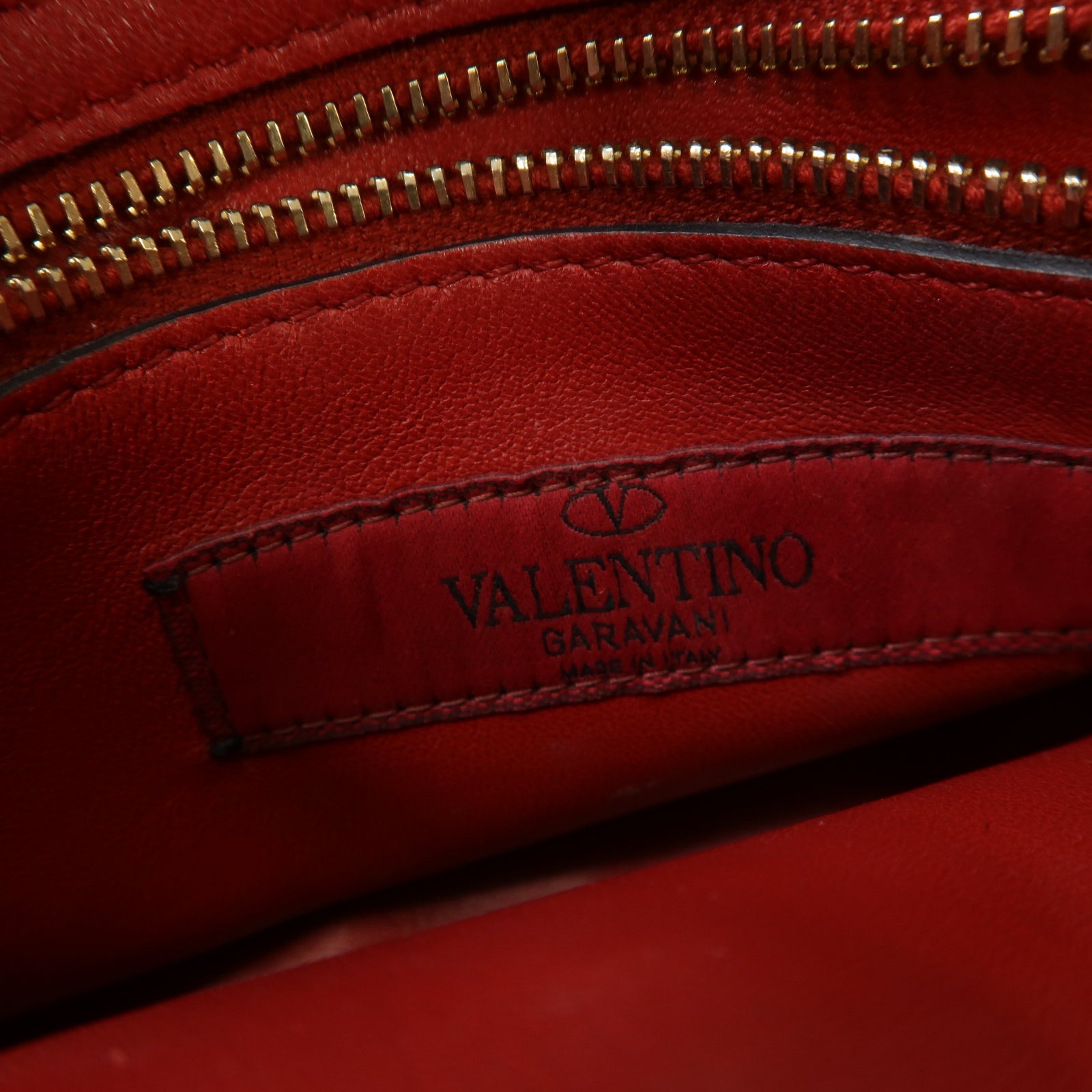 Valentino 菱格羊皮皮革Rockstud Spike 2 Way Chain Shoulder Bag金扣手挽肩背兩用袋紅色
