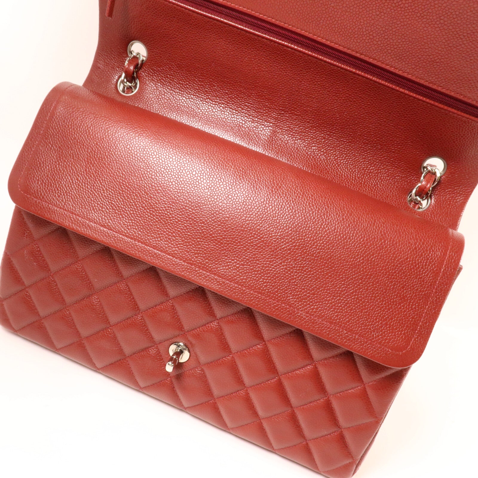 CHANEL 牛皮皮革Maxi Classic鏈帶肩背袋