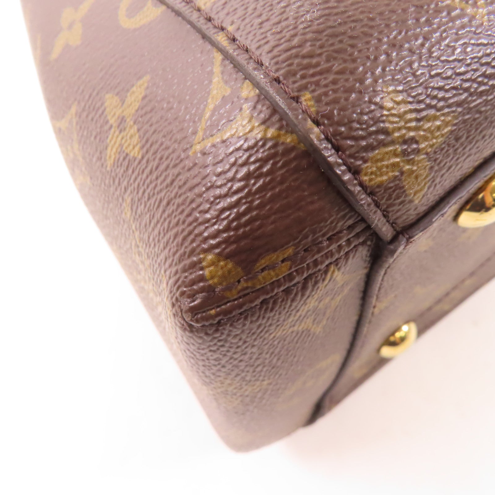 LOUIS VUITTON Monogram Montaigne金扣手挽肩背兩用袋棕色