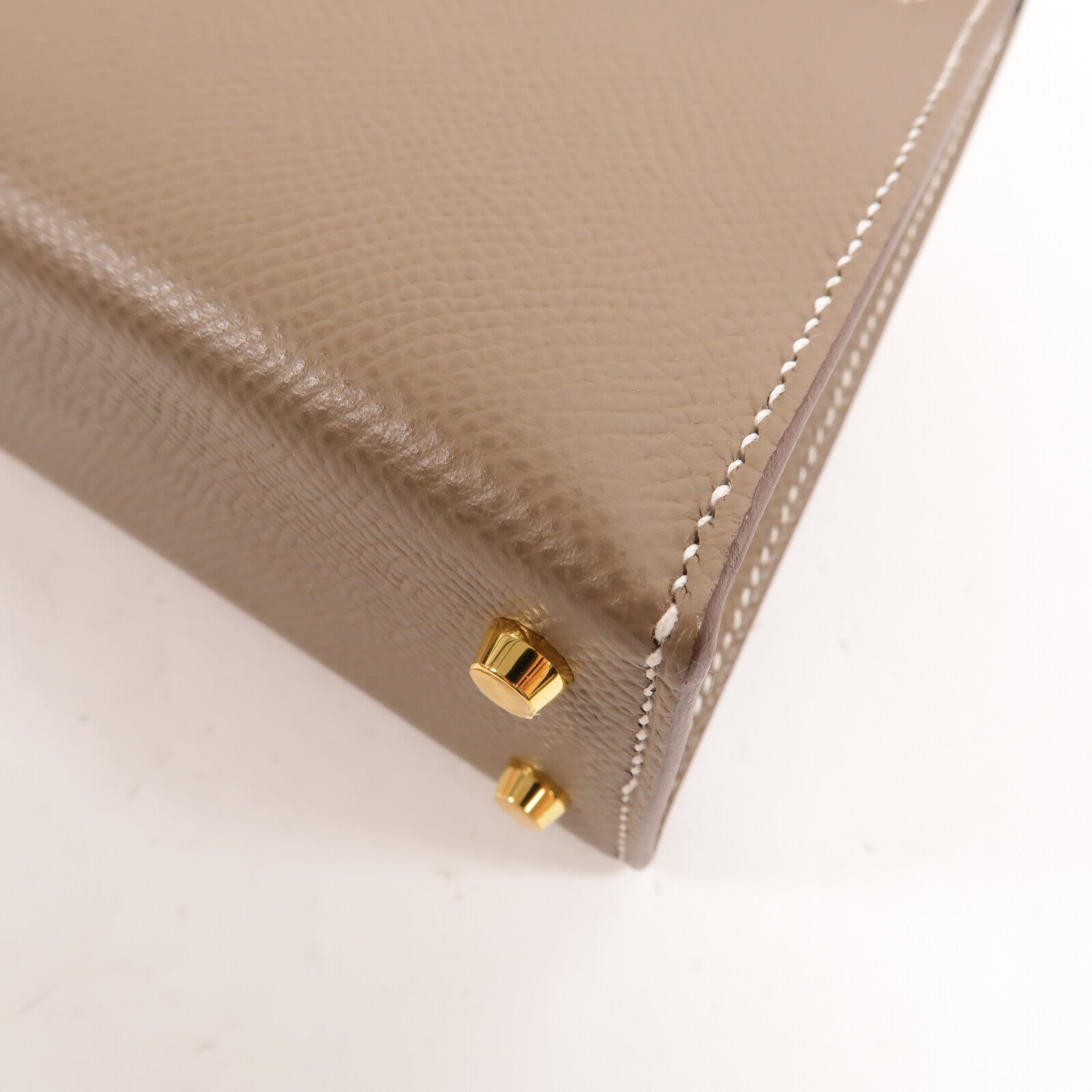 HERMES Epsom皮革Mini Kelly手挽肩背兩用袋Etoupe
