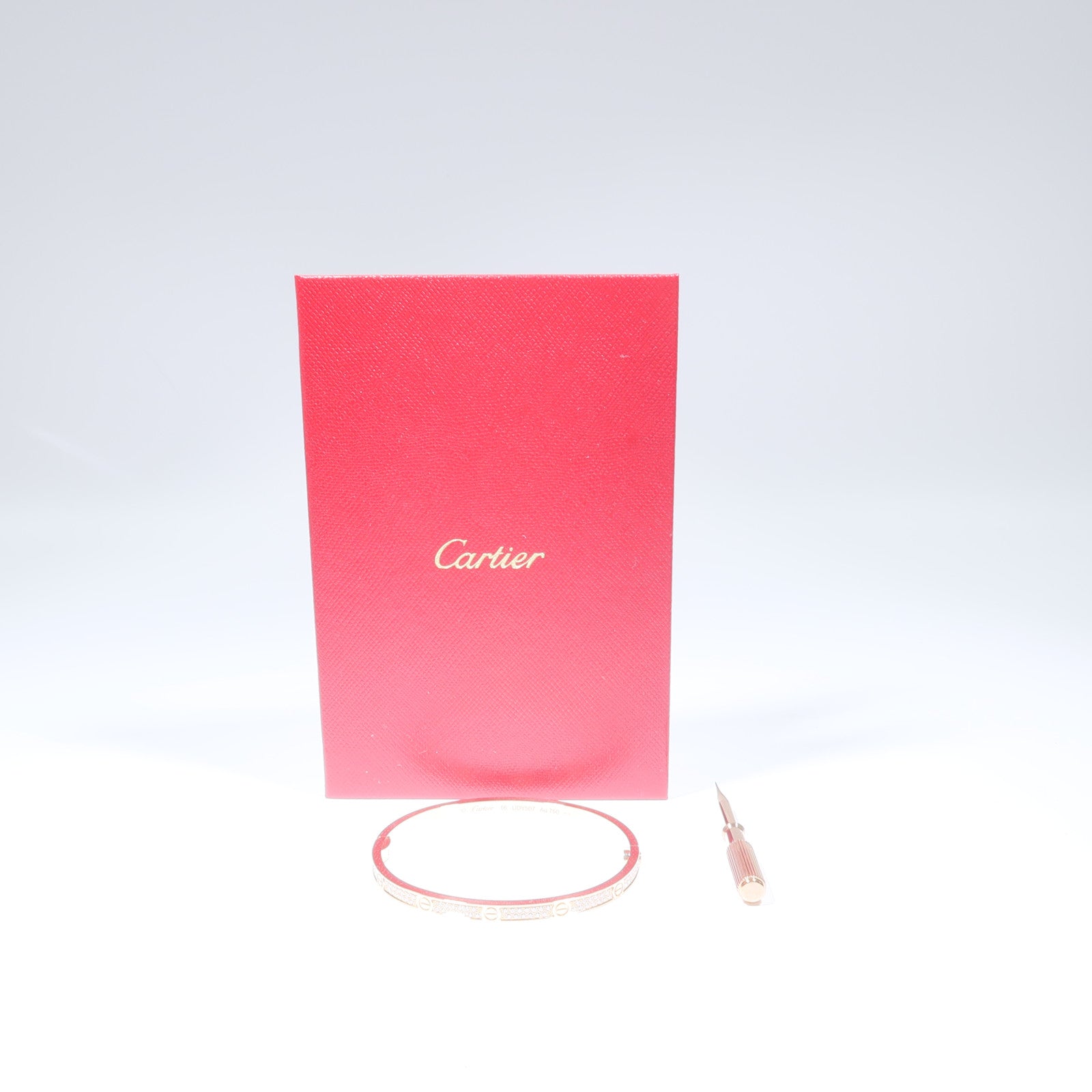 CARTIER 18K玫瑰金Love Bracelet Small Model Full Diamonds鑽石手鐲