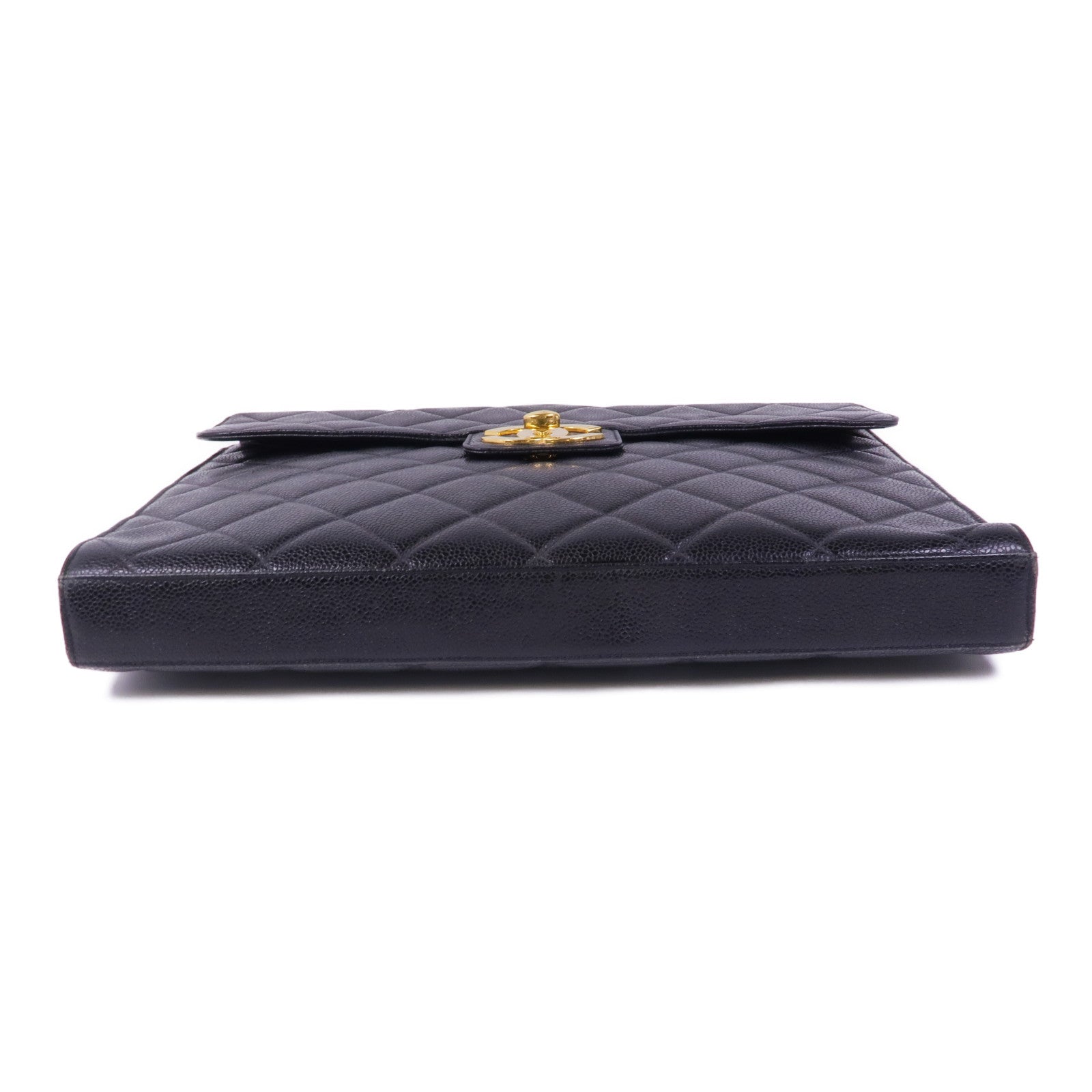 CHANEL 牛皮皮革Vintage Briefcase金扣手挽袋