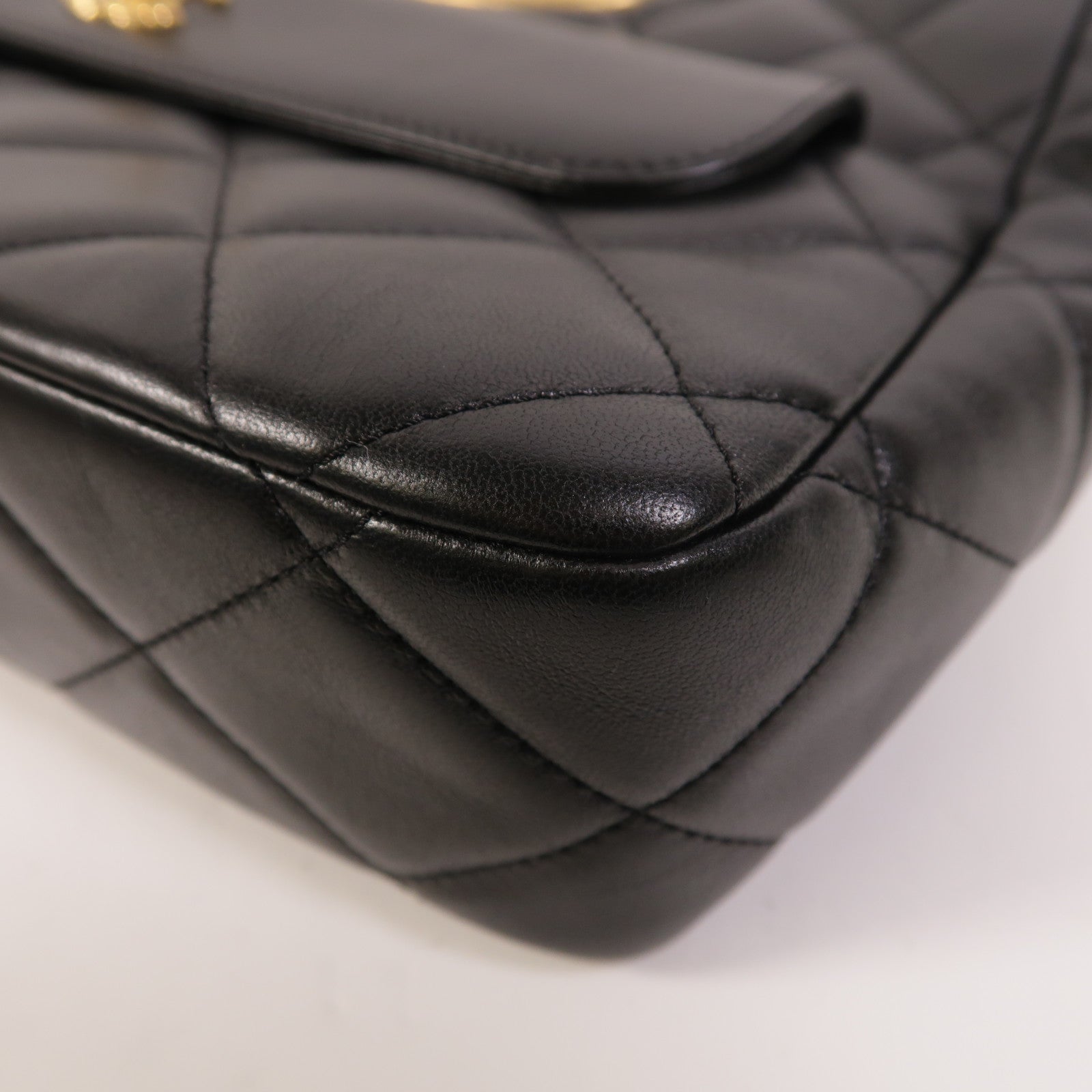 CHANEL 羊皮皮革2 Way Shoulder金扣手挽肩背兩用袋
