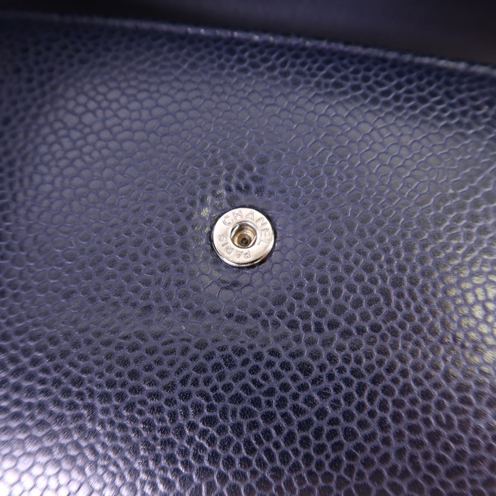 CHANEL 牛皮皮革Long Wallet銀扣長錢包