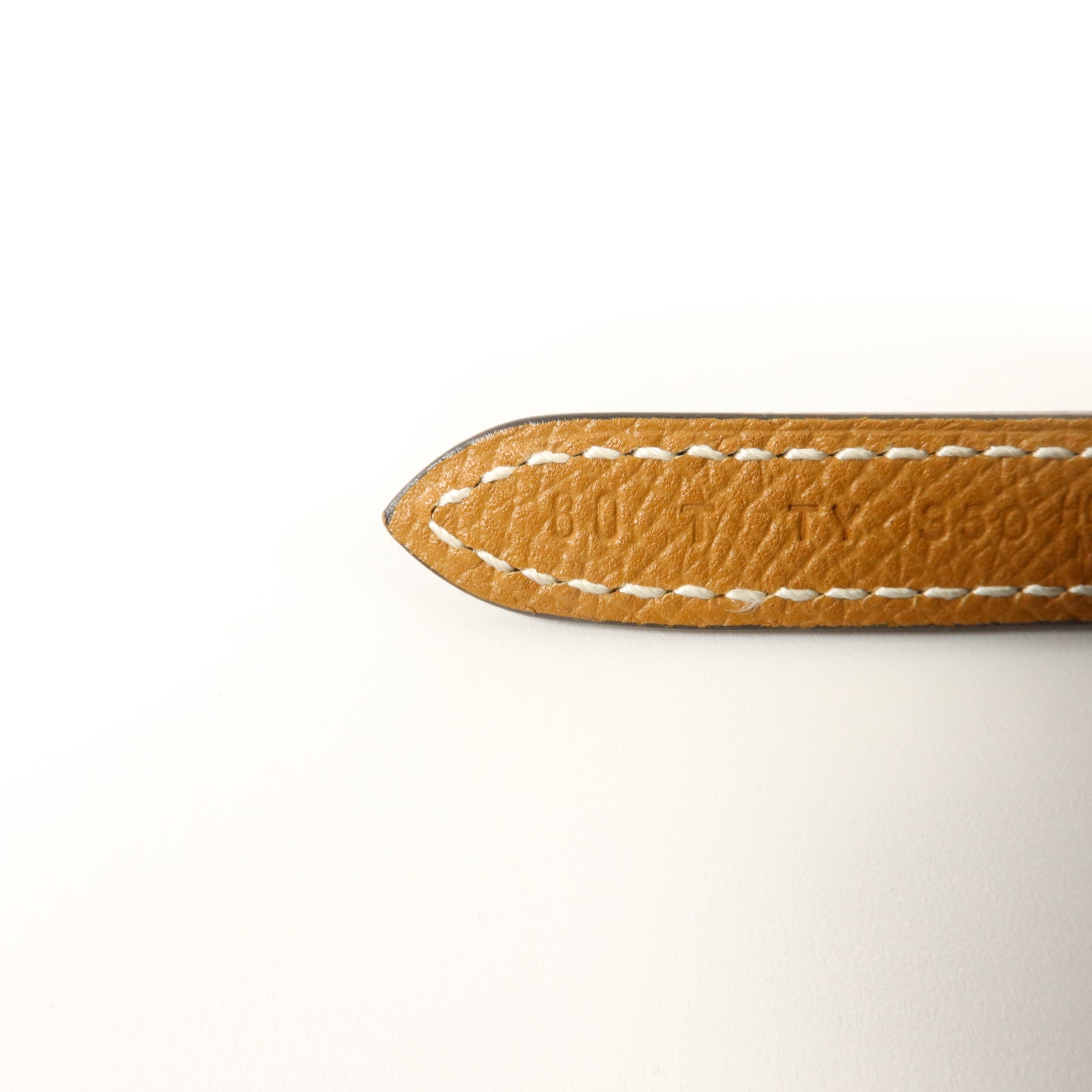 HERMES Epsom皮革/Swift皮革Mini 5382 Splas'H Buckle Reversible Belt皮帶Noir/Gold