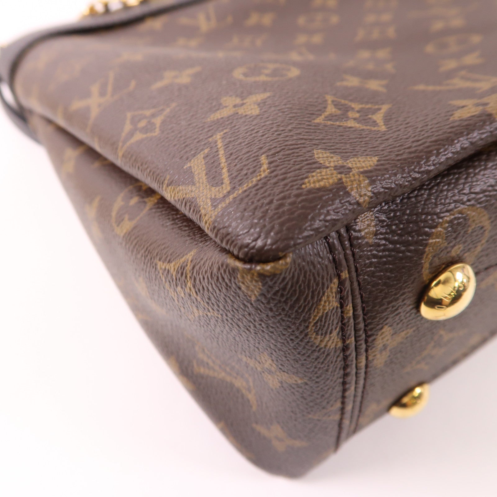 LOUIS VUITTON LV GHW Pallas Shopper Shoulder Bag M51198 Monogram Brown