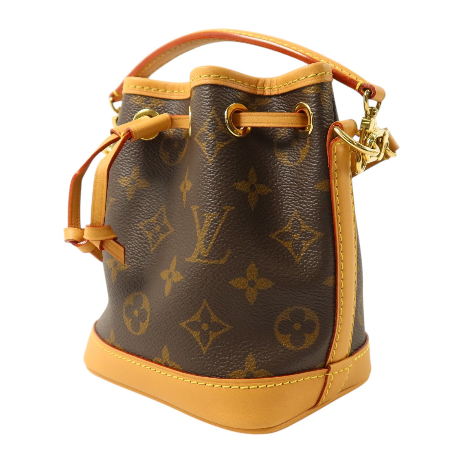 LOUIS VUITTON Monogram Nano Noe金扣手挽肩背兩用袋