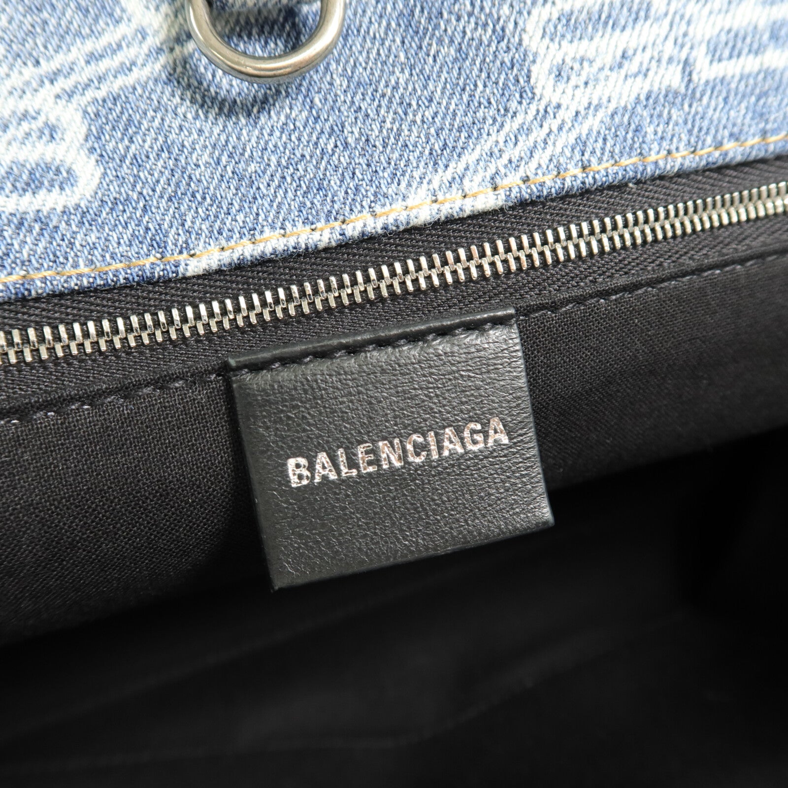 BALENCIAGA 牛仔布BB Signature Shopper手挽袋