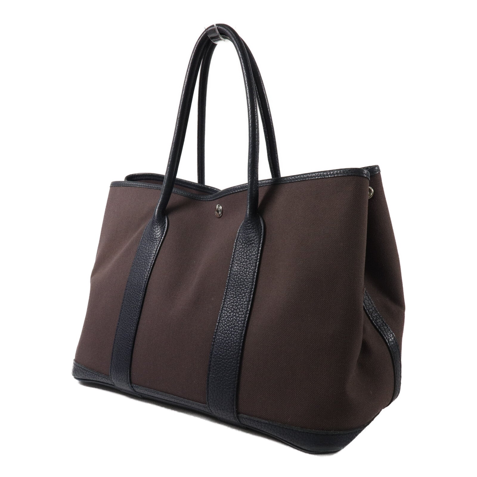 HERMES 帆布Garden Party PM手挽袋Prunoir