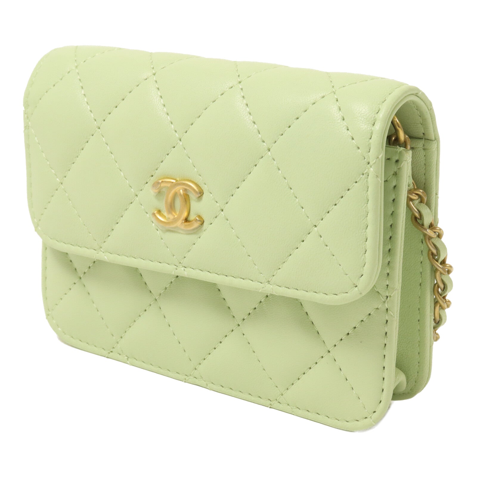 CHANEL 羊皮皮革Mini Wallet On Chain鏈帶肩背袋