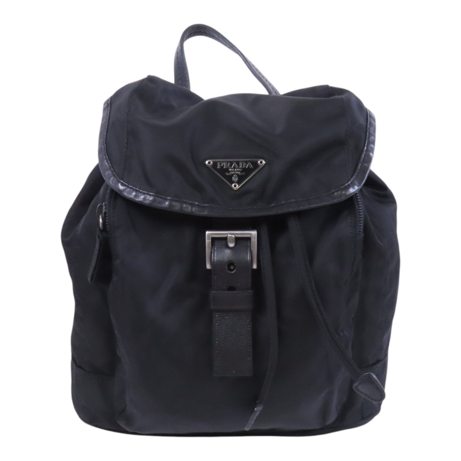 PRADA 尼龍Backpack銀扣背包