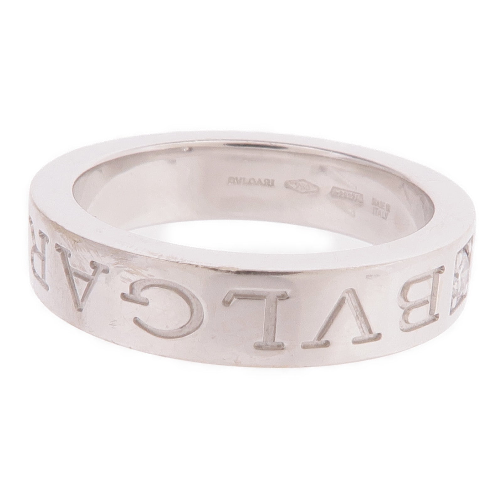 BVLGARI 18K白金B.Zero1 Essentiai Ring鑽石戒指US#4