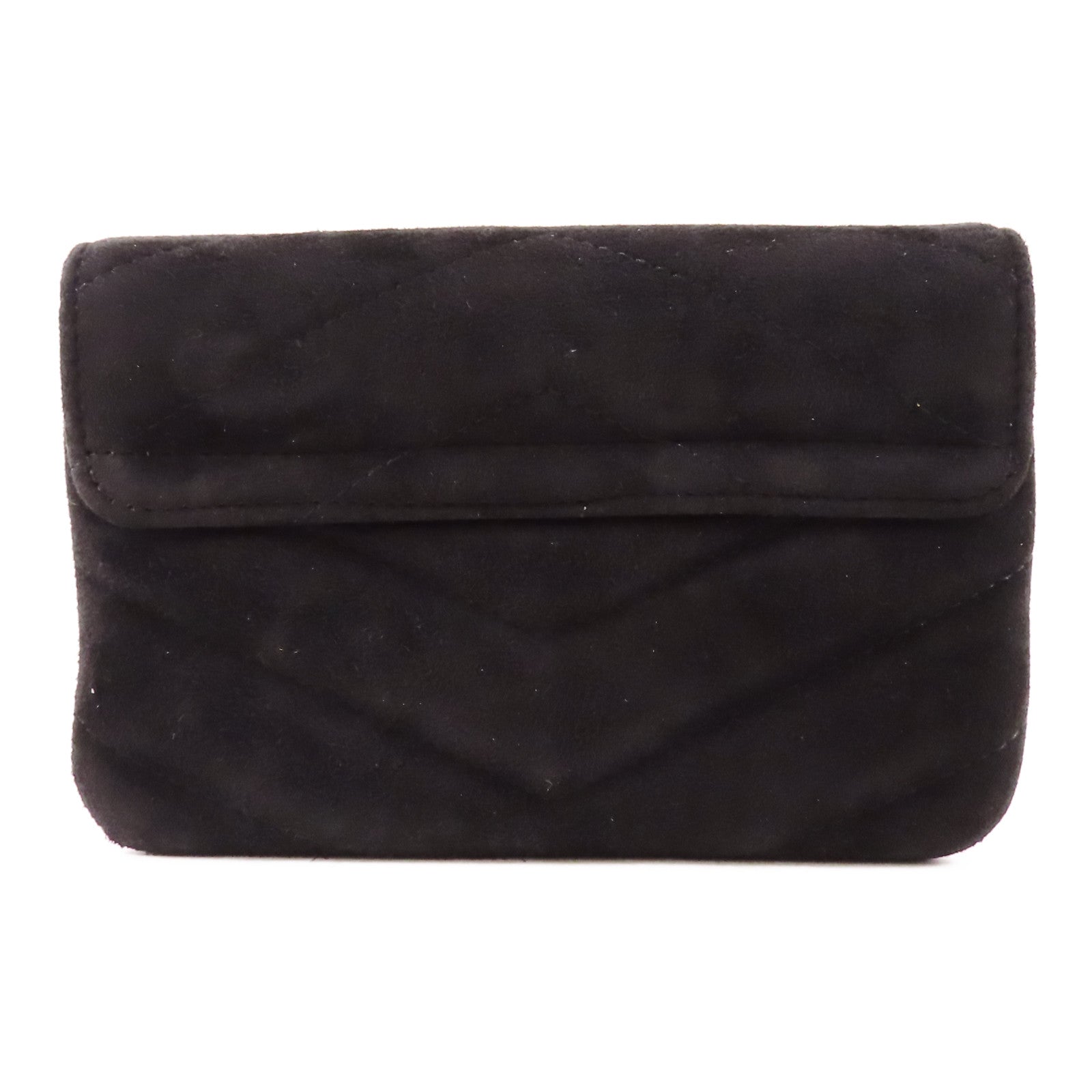 CHANEL 麂皮皮革Wallet金扣錢包