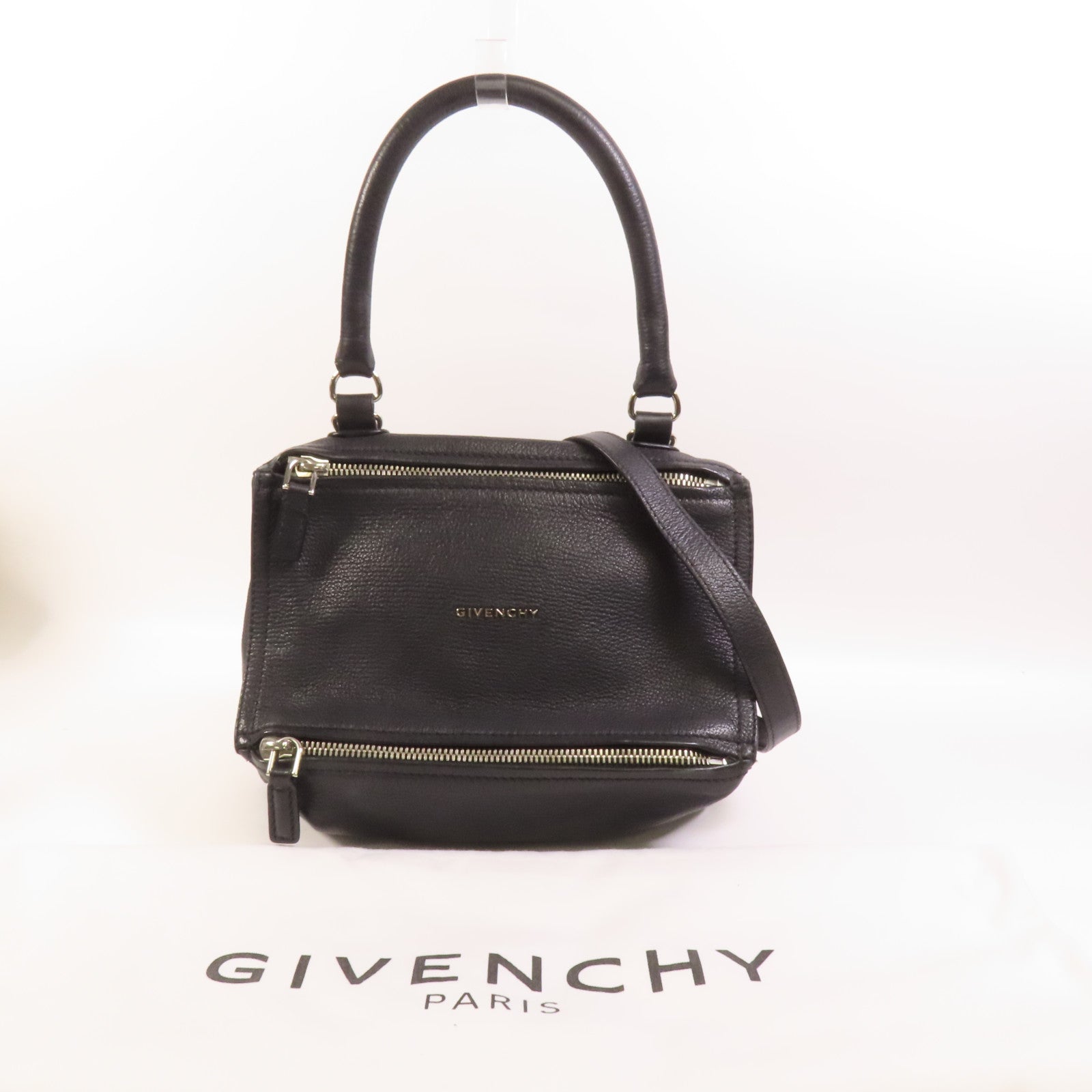 GIVENCHY 牛皮皮革Pandora Small銀扣手挽肩背兩用袋