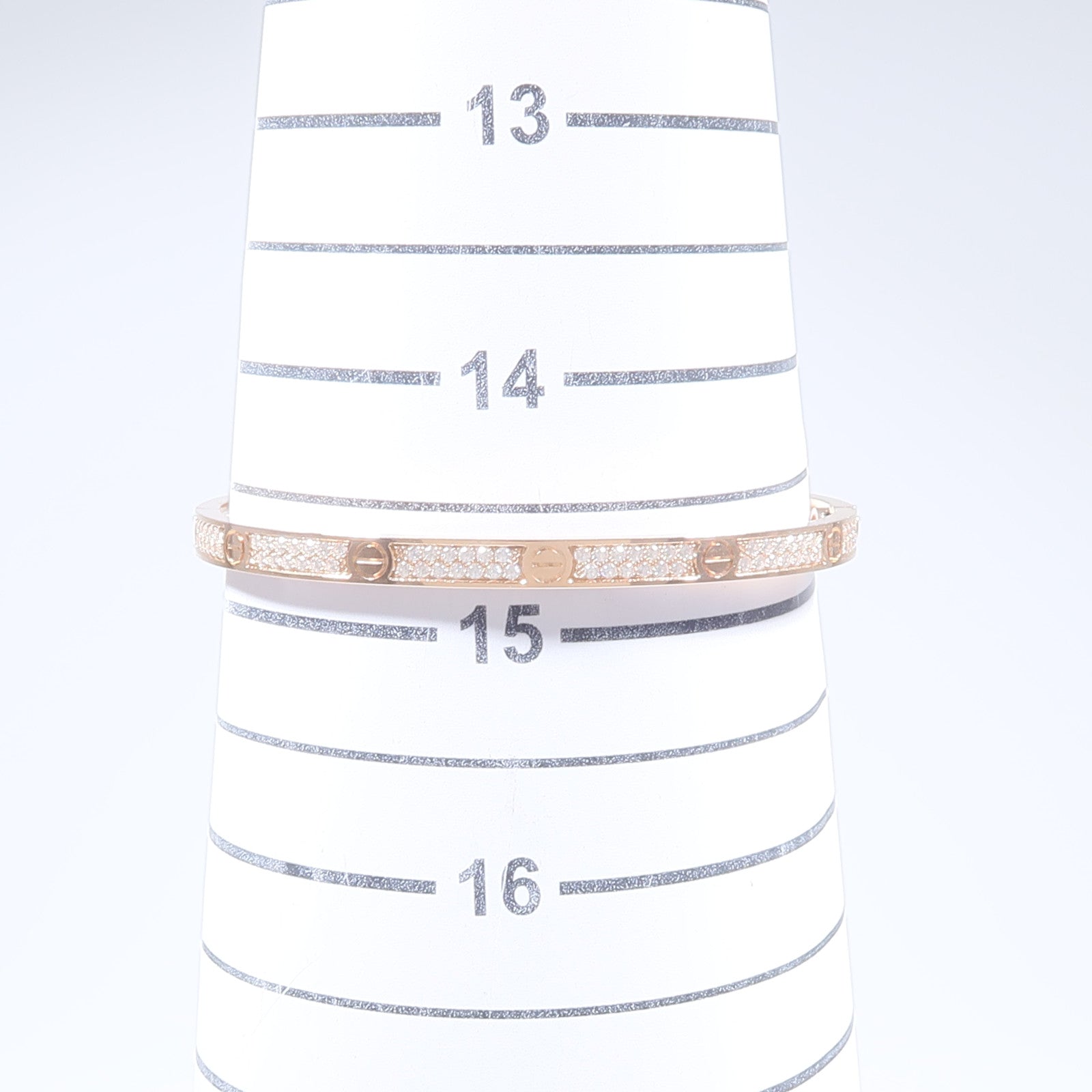 CARTIER 18K玫瑰金Love Bracelet Small Model Full Diamonds鑽石手鐲