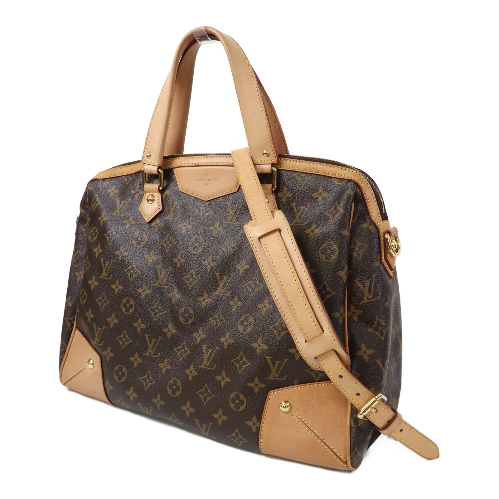 LOUIS VUITTON Monogram Retiro GM金扣手挽肩背兩用袋啡色
