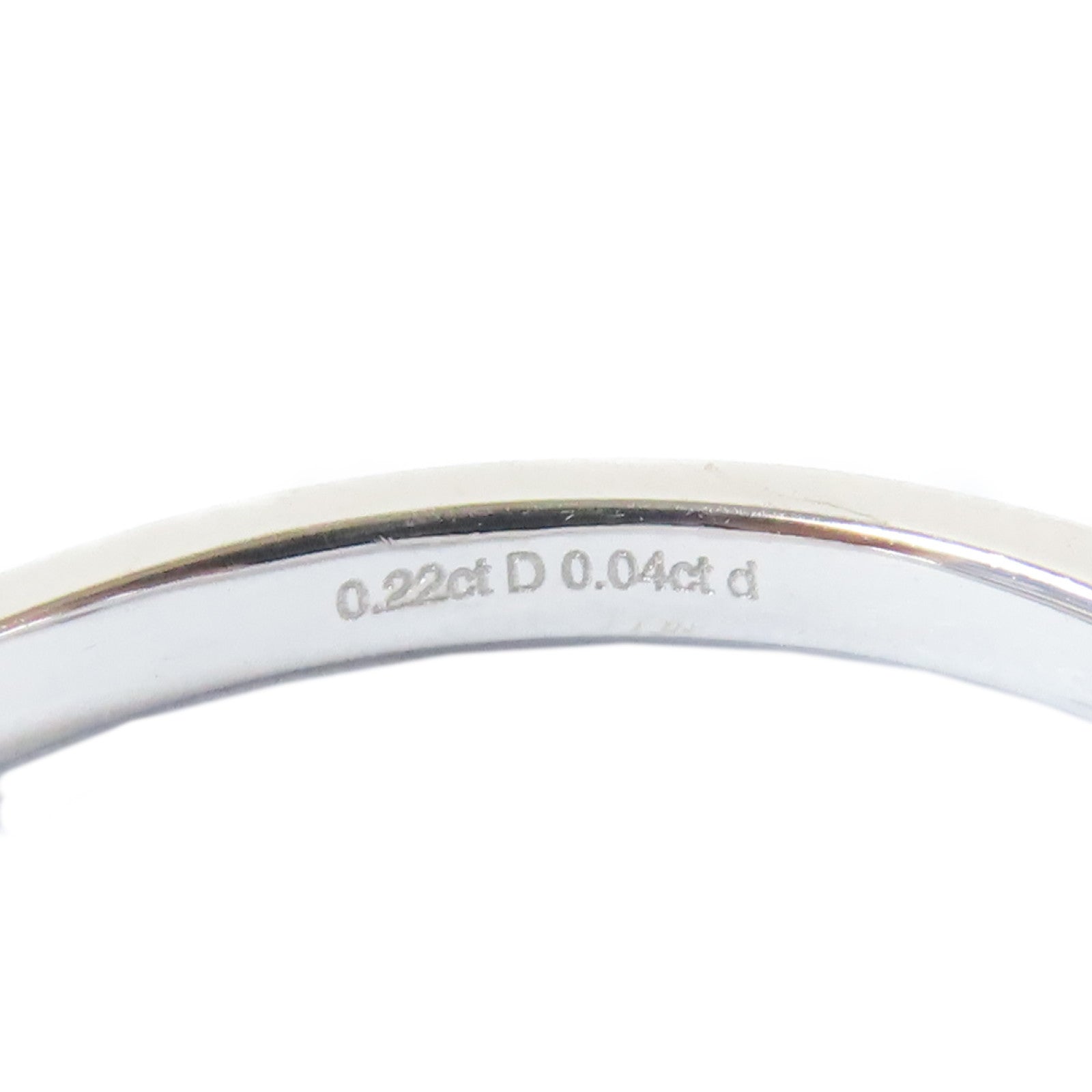 JEWELRY 【激減優惠】18K白金Diamond Ring0.22ct/0.04ct鑽石戒指US#5.5