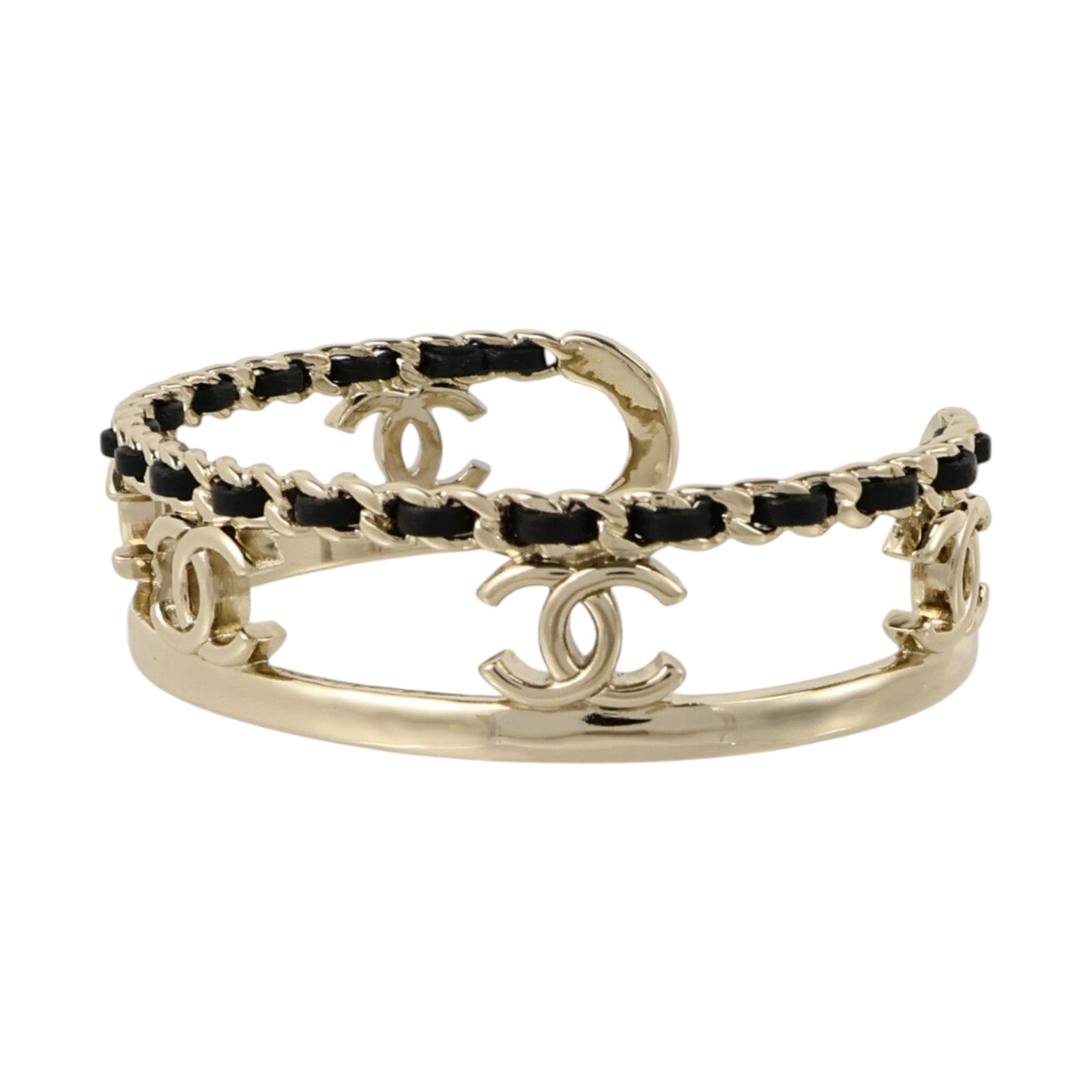 CHANEL 金屬/皮革Bangle手鐲