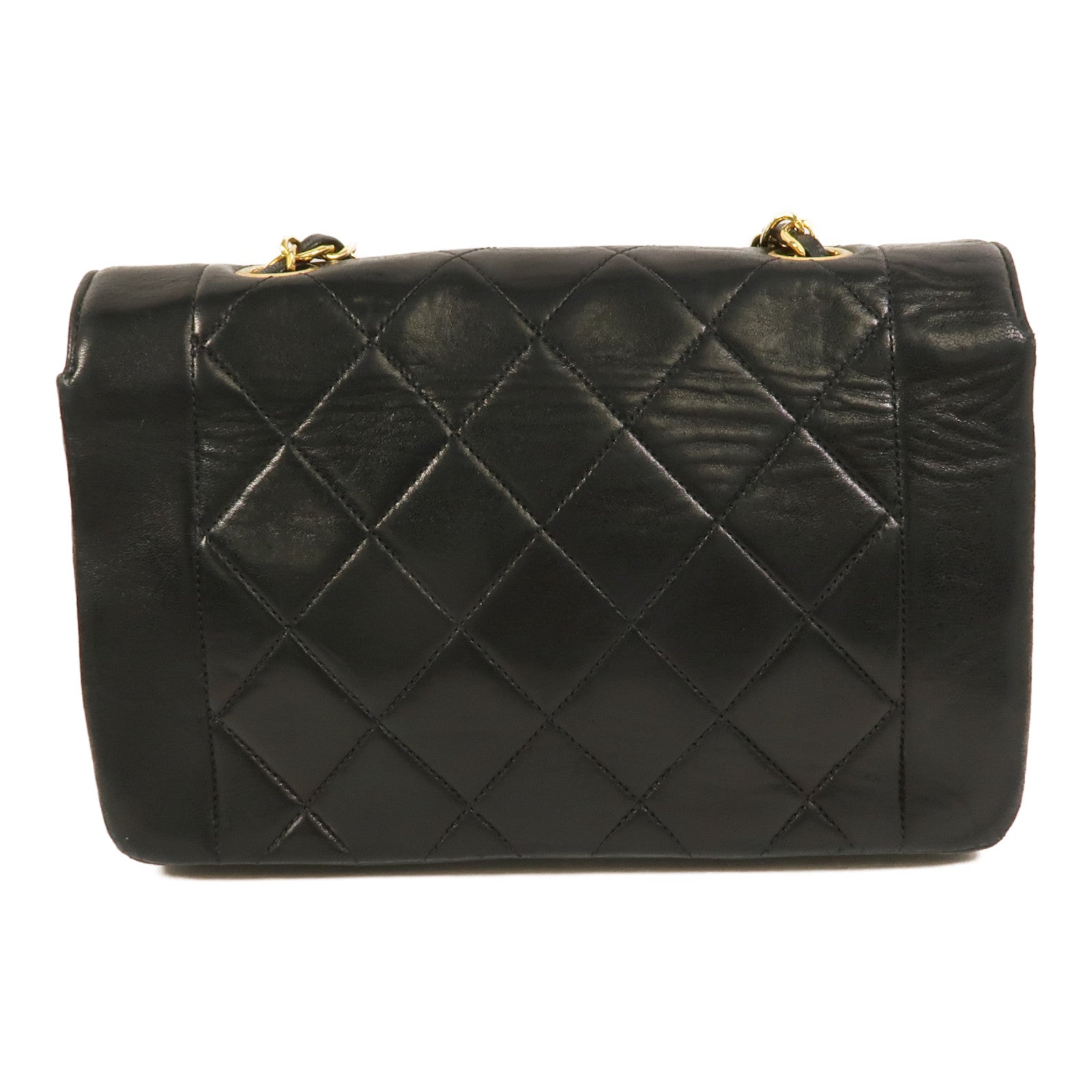 CHANEL 羊皮皮革Vintage Diana鏈帶肩背袋