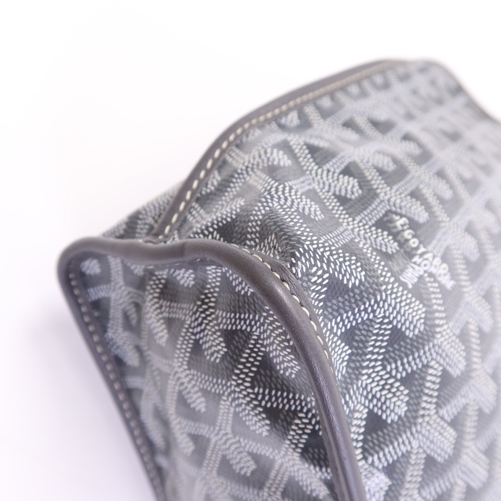 GOYARD 塗層帆布Anjon Mini銀扣手挽袋
