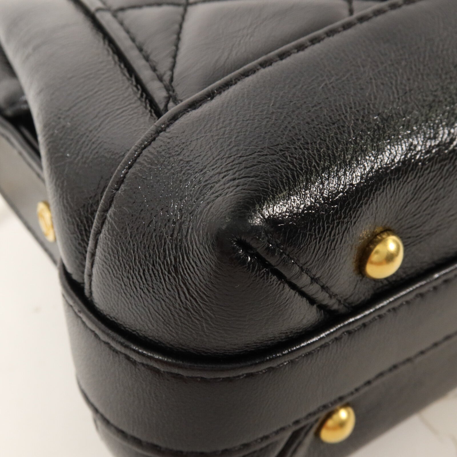 CHANEL 牛皮皮革Mini Bag With Top Handle鏈帶手挽肩背兩用袋