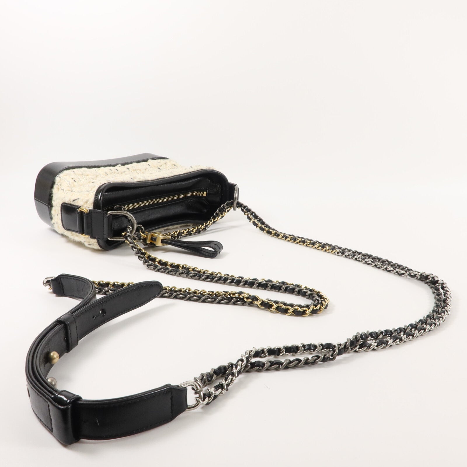 CHANEL Tweed Gabrielle Small鏈帶肩背袋