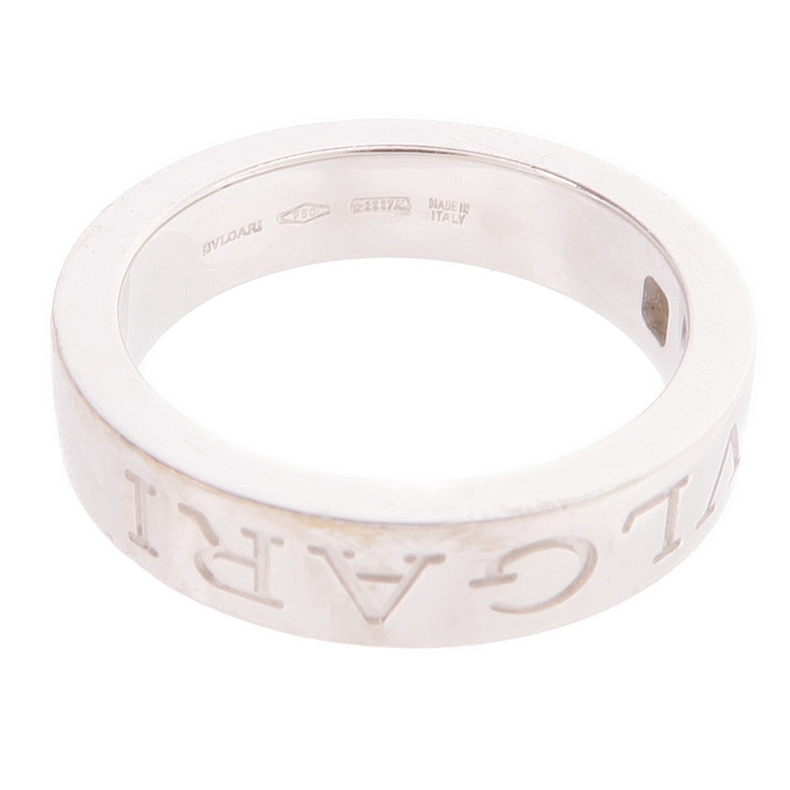 BVLGARI 18K白金B.Zero1 Essentiai Ring鑽石戒指US#4