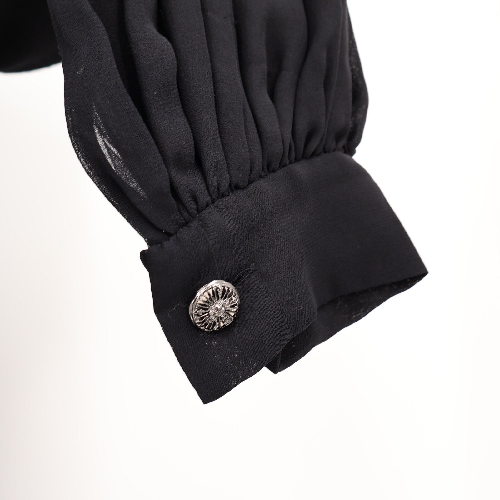 CHANEL Wool/Silk Crepe Pintuck Zip Dress連身裙
