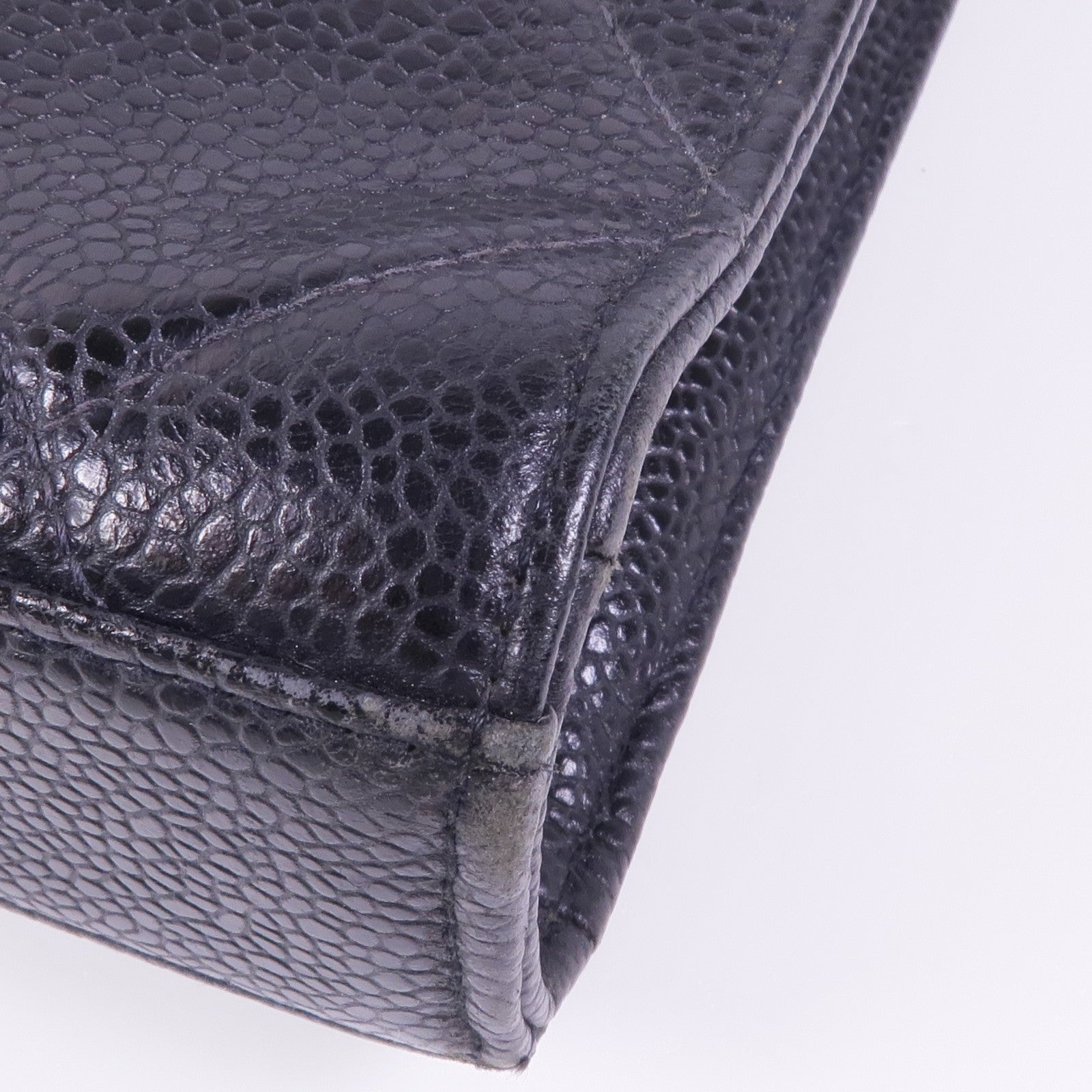 CHANEL 牛皮皮革Vintage Briefcase金扣手挽袋
