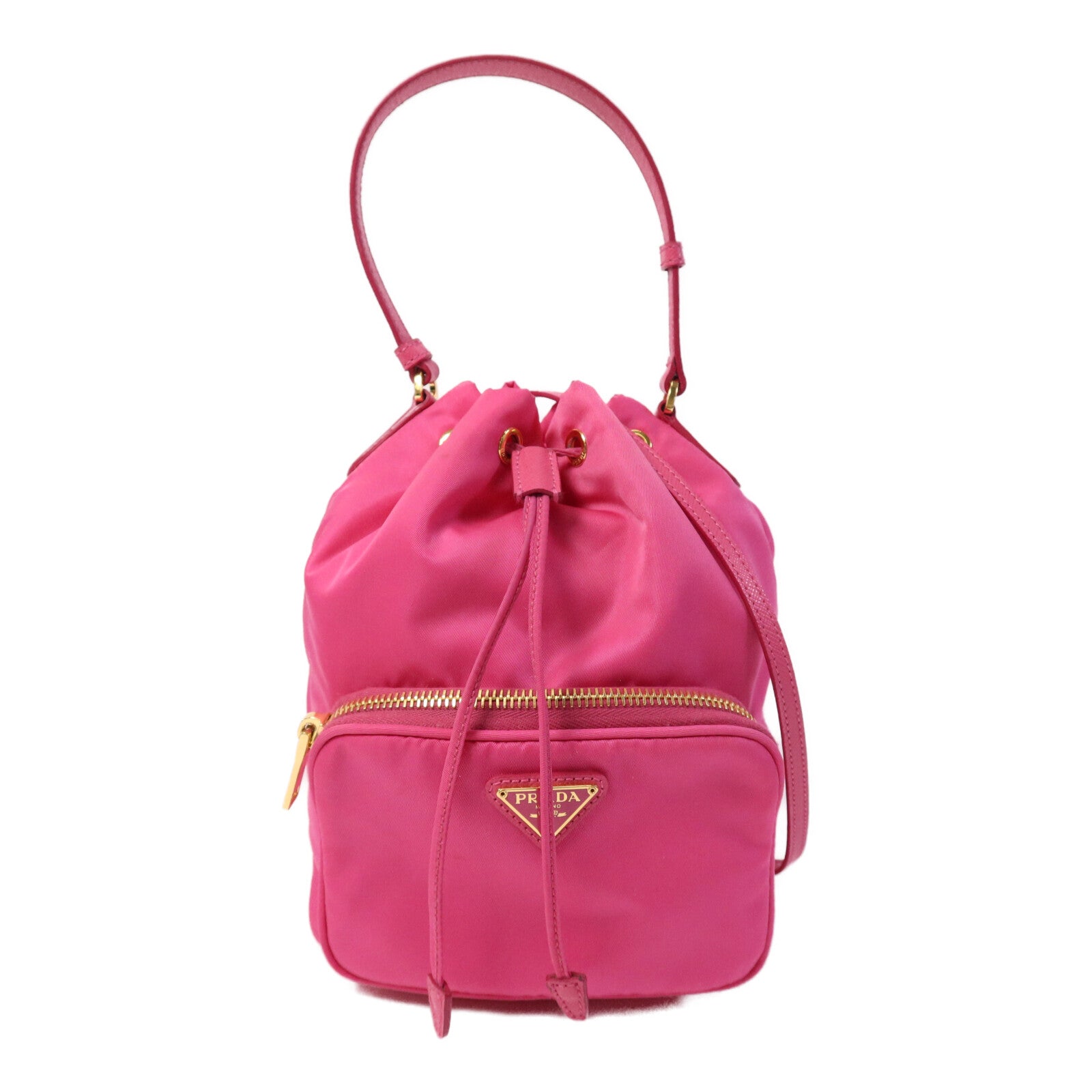 PRADA 尼龍Duet Re-Nylon金扣手挽肩背兩用袋