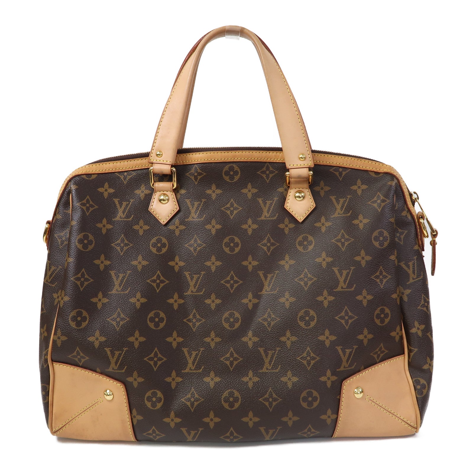 LOUIS VUITTON Monogram Retiro GM金扣手挽肩背兩用袋啡色