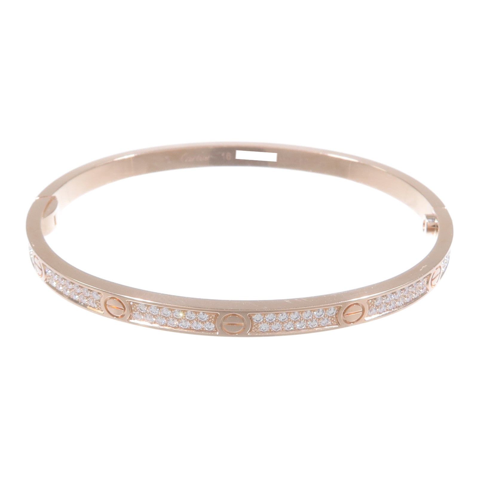 CARTIER 18K玫瑰金Love Bracelet Small Model Full Diamonds鑽石手鐲