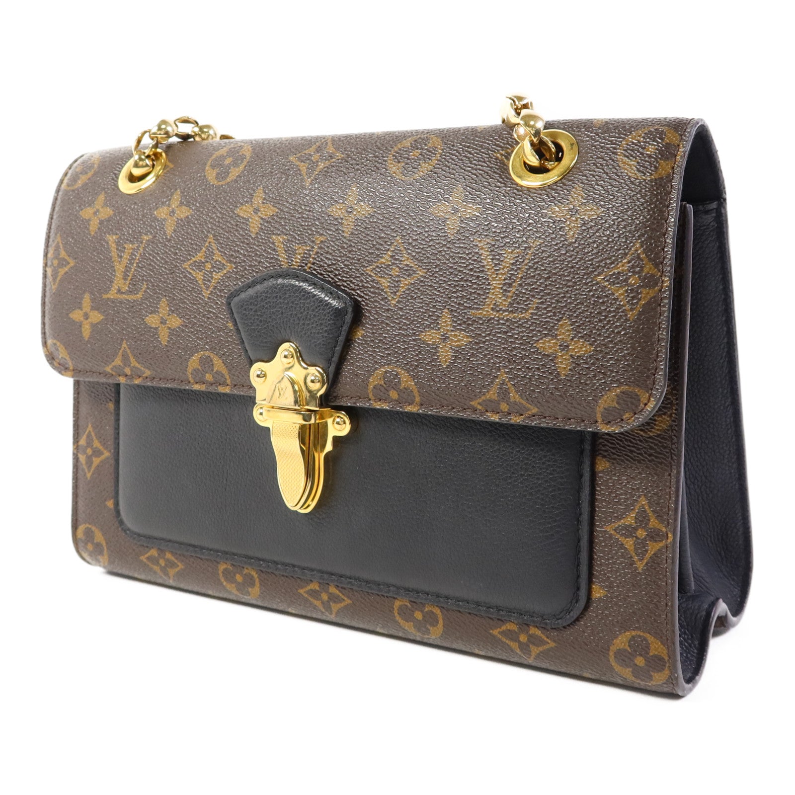 LOUIS VUITTON Monogram Victoire金扣鏈帶肩背袋